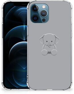 B2Ctelecom Telefoonhoesje  iPhone 12 | 12 Pro TPU Case met transparante rand Baby Olifant