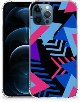 B2Ctelecom Telefoonhoesje  iPhone 12 | 12 Pro TPU Case met transparante rand Funky Triangle