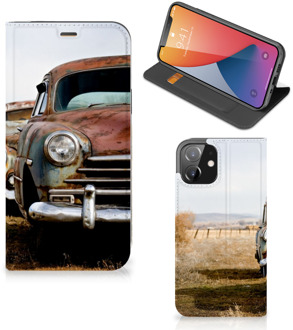 B2Ctelecom Telefoonhoesje iPhone 12 | iPhone 12 Pro Bookcover Vintage Auto