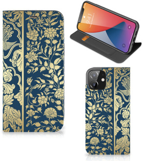 B2Ctelecom Telefoonhoesje iPhone 12 | iPhone 12 Pro Foto hoesje Golden Flowers