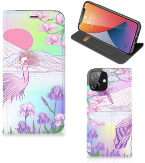 B2Ctelecom Telefoonhoesje iPhone 12 | iPhone 12 Pro Wallet Bookcase Vogel