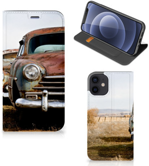 B2Ctelecom Telefoonhoesje iPhone 12 Mini Bookcover Vintage Auto