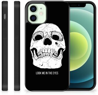 B2Ctelecom Telefoonhoesje iPhone 12 Mini Silicone Case met Zwarte rand Skull Eyes