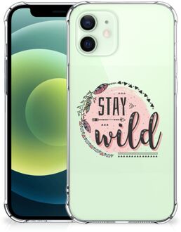 B2Ctelecom Telefoonhoesje  iPhone 12 Mini Telefoontas met transparante rand Boho Stay Wild