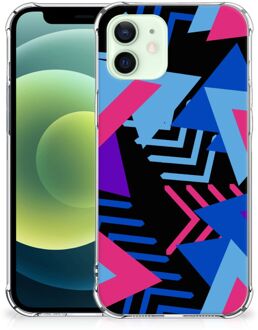 B2Ctelecom Telefoonhoesje  iPhone 12 Mini TPU Case met transparante rand Funky Triangle