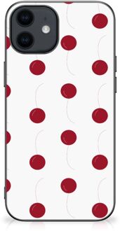 B2Ctelecom Telefoonhoesje iPhone 12 Pro | 12 (6.1") Silicone Case met Zwarte rand Kersen