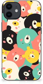 B2Ctelecom Telefoonhoesje iPhone 12 Pro | 12 (6.1") TPU Gripcase met Zwarte rand Bears