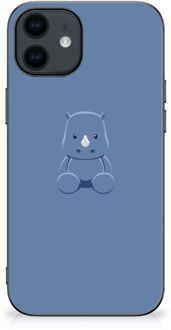 B2Ctelecom Telefoonhoesje iPhone 12 Pro | 12 (6.1") TPU Silicone Hoesje met Zwarte rand Baby Rhino