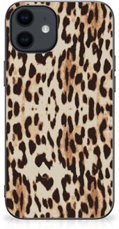 B2Ctelecom Telefoonhoesje iPhone 12 Pro | 12 (6.1") TPU Silicone Hoesje met Zwarte rand Leopard