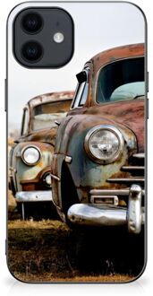 B2Ctelecom Telefoonhoesje iPhone 12 Pro | 12 (6.1") TPU Silicone Hoesje met Zwarte rand Vintage Auto