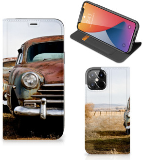 B2Ctelecom Telefoonhoesje iPhone 12 Pro Max Bookcover Vintage Auto