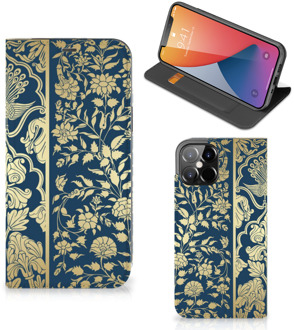 B2Ctelecom Telefoonhoesje iPhone 12 Pro Max Foto hoesje Golden Flowers