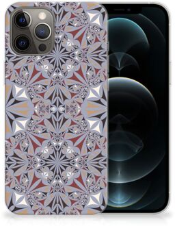 B2Ctelecom Telefoonhoesje iPhone 12 Pro Max Hoesje Flower Tiles