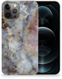 B2Ctelecom Telefoonhoesje iPhone 12 Pro Max Leuk TPU Backcase Marmer Grijs