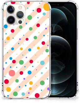 B2Ctelecom Telefoonhoesje  iPhone 12 Pro Max Mapje met transparante rand Dots