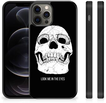 B2Ctelecom Telefoonhoesje iPhone 12 Pro Max Silicone Case met Zwarte rand Skull Eyes