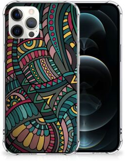 B2Ctelecom Telefoonhoesje  iPhone 12 Pro Max Telefoon Hoesje met transparante rand Aztec