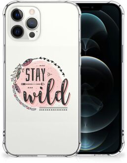 B2Ctelecom Telefoonhoesje  iPhone 12 Pro Max Telefoontas met transparante rand Boho Stay Wild