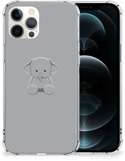 B2Ctelecom Telefoonhoesje  iPhone 12 Pro Max TPU Case met transparante rand Baby Olifant