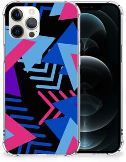 B2Ctelecom Telefoonhoesje  iPhone 12 Pro Max TPU Case met transparante rand Funky Triangle