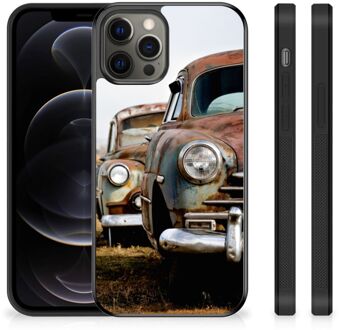 B2Ctelecom Telefoonhoesje iPhone 12 Pro Max TPU Silicone Hoesje met Zwarte rand Vintage Auto