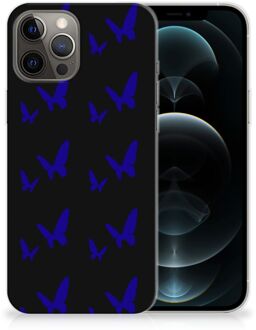 B2Ctelecom Telefoonhoesje iPhone 12 Pro Max TPU Silicone Hoesje Vlinder Patroon