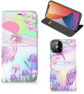 B2Ctelecom Telefoonhoesje iPhone 12 Pro Max Wallet Bookcase Vogel