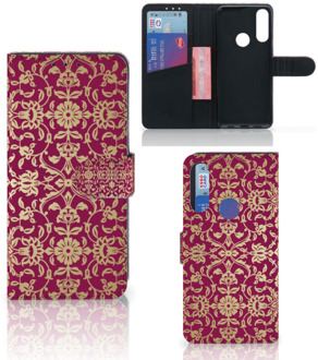 B2Ctelecom Telefoonhoesje met foto Alcatel 1S 2020 Bookcase Cadeautips Barok Pink