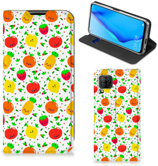 B2Ctelecom Telefoonhoesje met foto Huawei P40 Lite Smart Cover Fruits