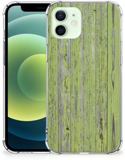 B2Ctelecom Telefoonhoesje met foto iPhone 12 Mini GSM Hoesje met doorzichtige rand Green Wood