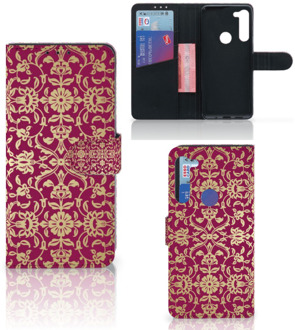 B2Ctelecom Telefoonhoesje met foto Motorola G8 Power Bookcase Cadeautips Barok Pink