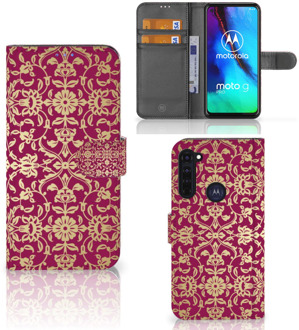 B2Ctelecom Telefoonhoesje met foto Motorola Moto G Pro Bookcase Cadeautips Barok Pink