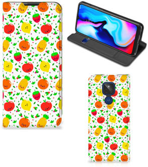 B2Ctelecom Telefoonhoesje met foto Motorola Moto G9 Play Smart Cover Fruits