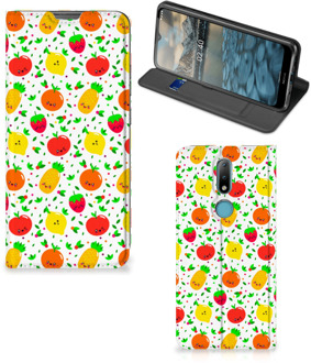 B2Ctelecom Telefoonhoesje met foto Nokia 2.4 Smart Cover Fruits