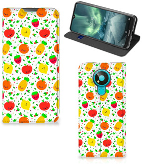 B2Ctelecom Telefoonhoesje met foto Nokia 3.4 Smart Cover Fruits