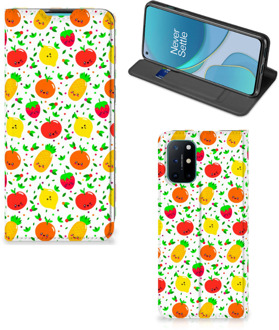 B2Ctelecom Telefoonhoesje met foto OnePlus 8T Smart Cover Fruits