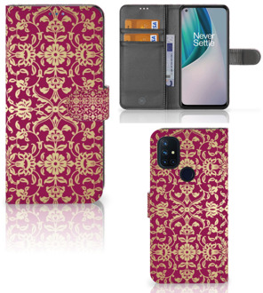 B2Ctelecom Telefoonhoesje met foto OnePlus Nord N10 Bookcase Cadeautips Barok Pink