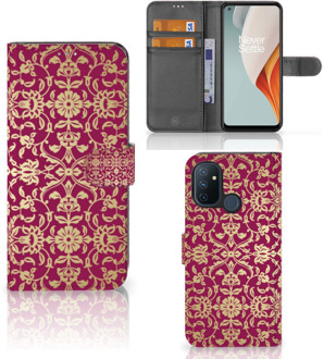 B2Ctelecom Telefoonhoesje met foto OnePlus Nord N100 Bookcase Cadeautips Barok Pink