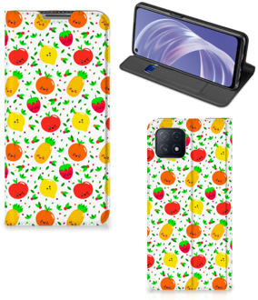 B2Ctelecom Telefoonhoesje met foto OPPO A73 5G Smart Cover Fruits