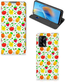 B2Ctelecom Telefoonhoesje met foto OPPO A74 4G Smart Cover Fruits