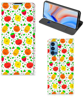 B2Ctelecom Telefoonhoesje met foto OPPO Reno4 Pro 5G Smart Cover Fruits