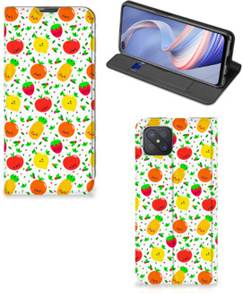 B2Ctelecom Telefoonhoesje met foto OPPO Reno4 Z 5G Smart Cover Fruits