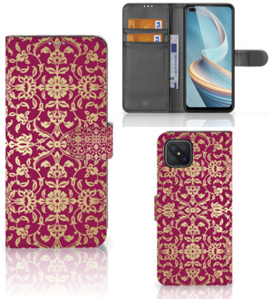 B2Ctelecom Telefoonhoesje met foto OPPO Reno4 Z Bookcase Cadeautips Barok Pink