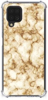 B2Ctelecom Telefoonhoesje met foto Samsung Galaxy A12 GSM Hoesje met doorzichtige rand Marmer Goud