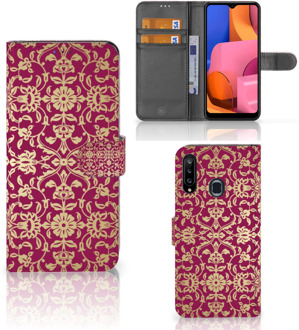 B2Ctelecom Telefoonhoesje met foto Samsung Galaxy A20s Bookcase Cadeautips Barok Pink