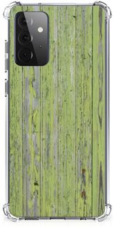 B2Ctelecom Telefoonhoesje met foto Samsung Galaxy A72 4G/5G GSM Hoesje met doorzichtige rand Green Wood