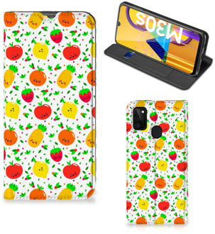 B2Ctelecom Telefoonhoesje met foto Samsung Galaxy M21 Smart Cover Fruits