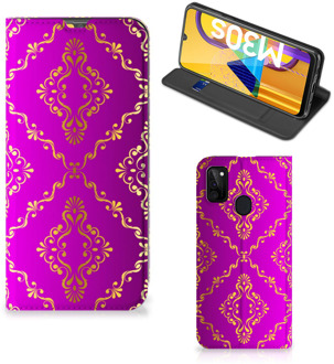 B2Ctelecom Telefoonhoesje met foto Samsung Galaxy M21 Smart CoverCase Barok Roze