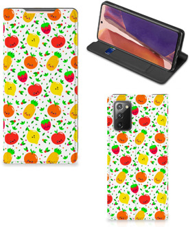 B2Ctelecom Telefoonhoesje met foto Samsung Galaxy Note20 Smart Cover Fruits