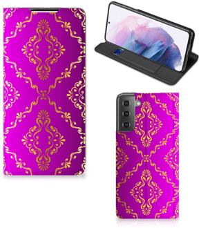 B2Ctelecom Telefoonhoesje met foto Samsung Galaxy S21 Plus Smart CoverCase Barok Roze